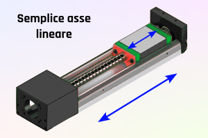Semplice asse lineare con vite attuatrice